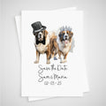 St Bernards Dog Save the Date Wedding Card