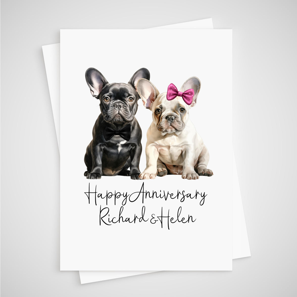 French Bulldog Anniversary Card Personalised Dog Frenchie