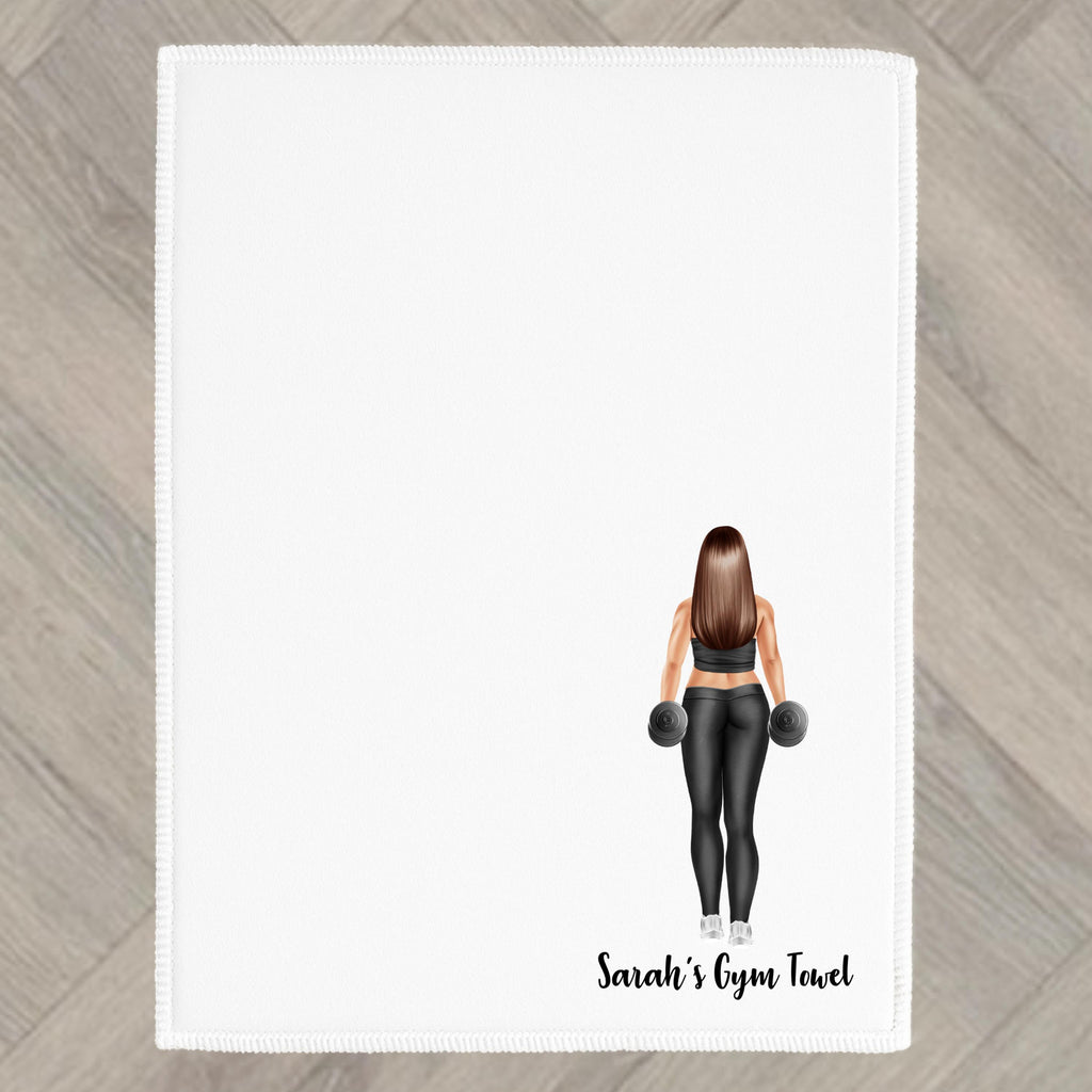 Gym Towel Personalised fitness exercise Woman Present Gift