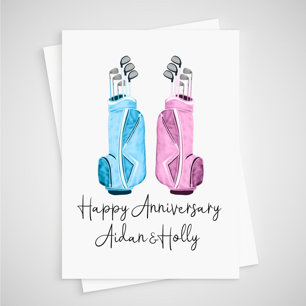 Golf Club Anniversary Card Personalised