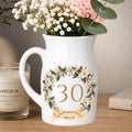 30th Happy Anniversary vase - Personalised small Vase - pearl wedding