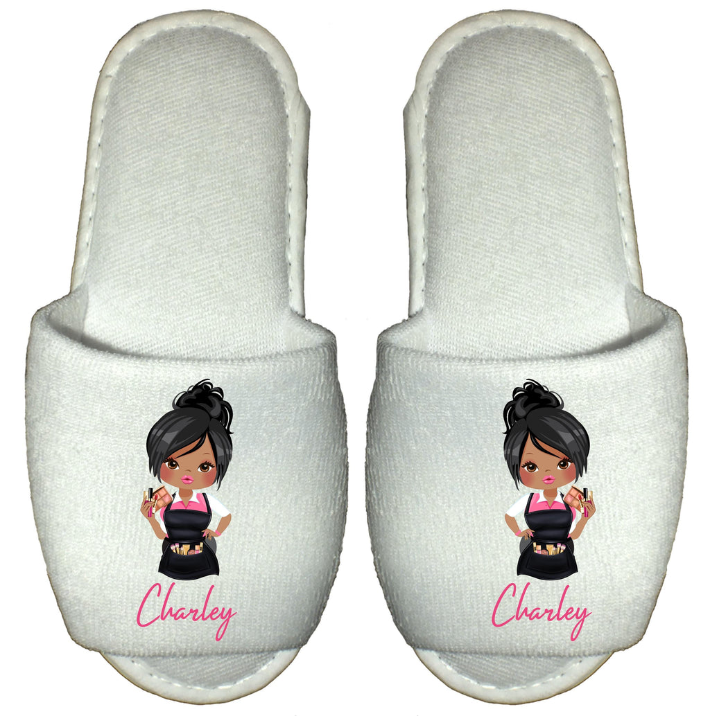 Personalised Makeup Artist Spa Slippers custom beautician
