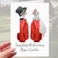 Golf Ruby 40th Anniversary Card Personalised Golf Clubs