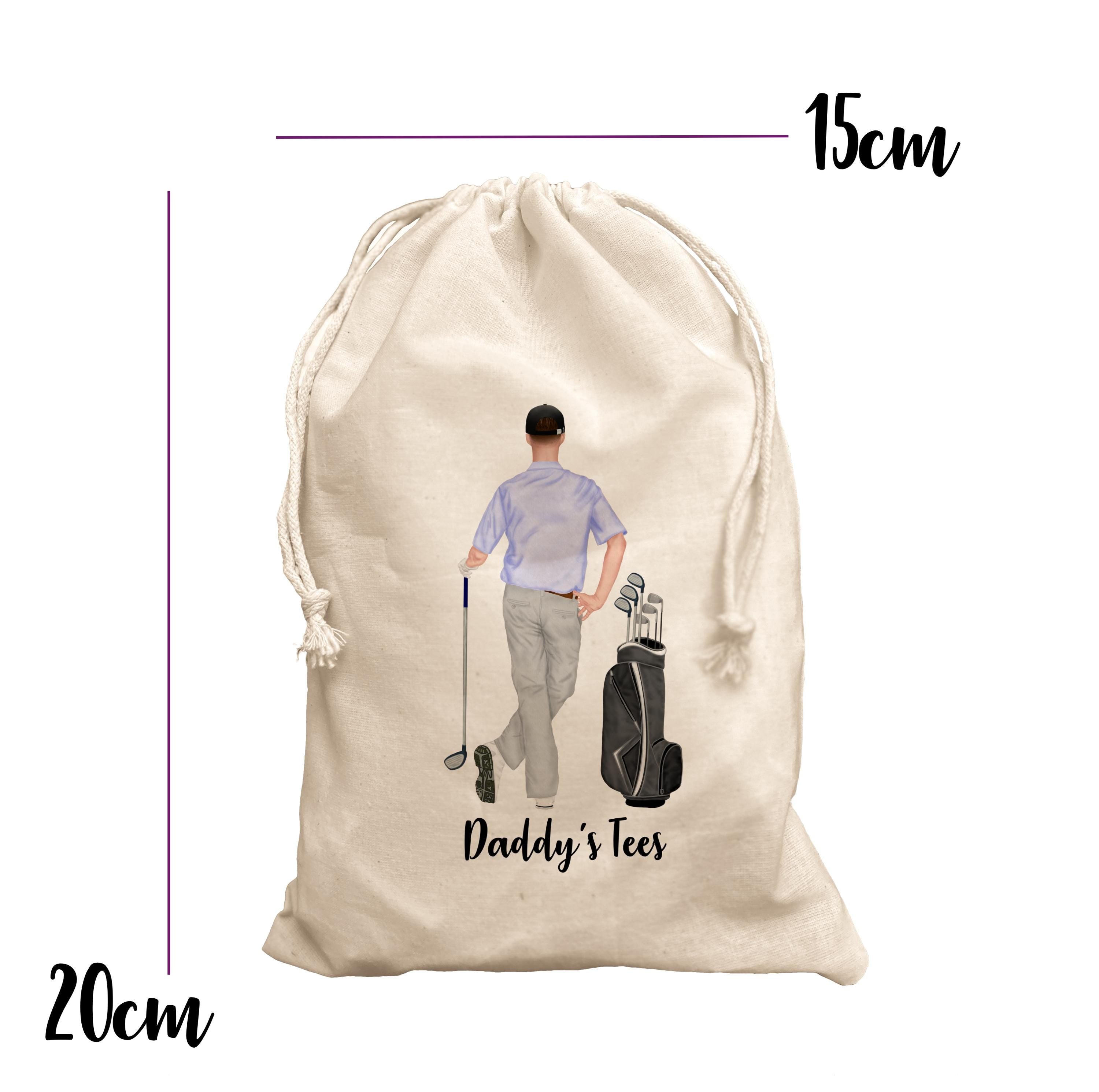 Golf Ball & Tee Bag for Golfer Gift Set Personalised for him