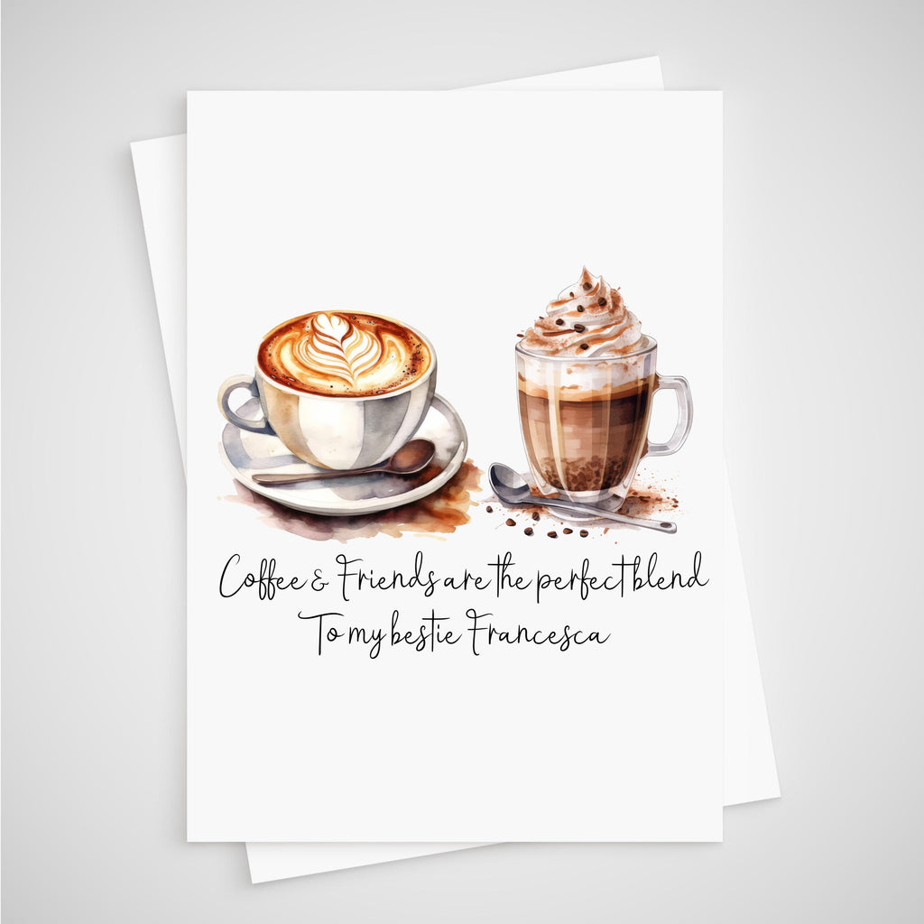 Personalized Coffee Bestie Card