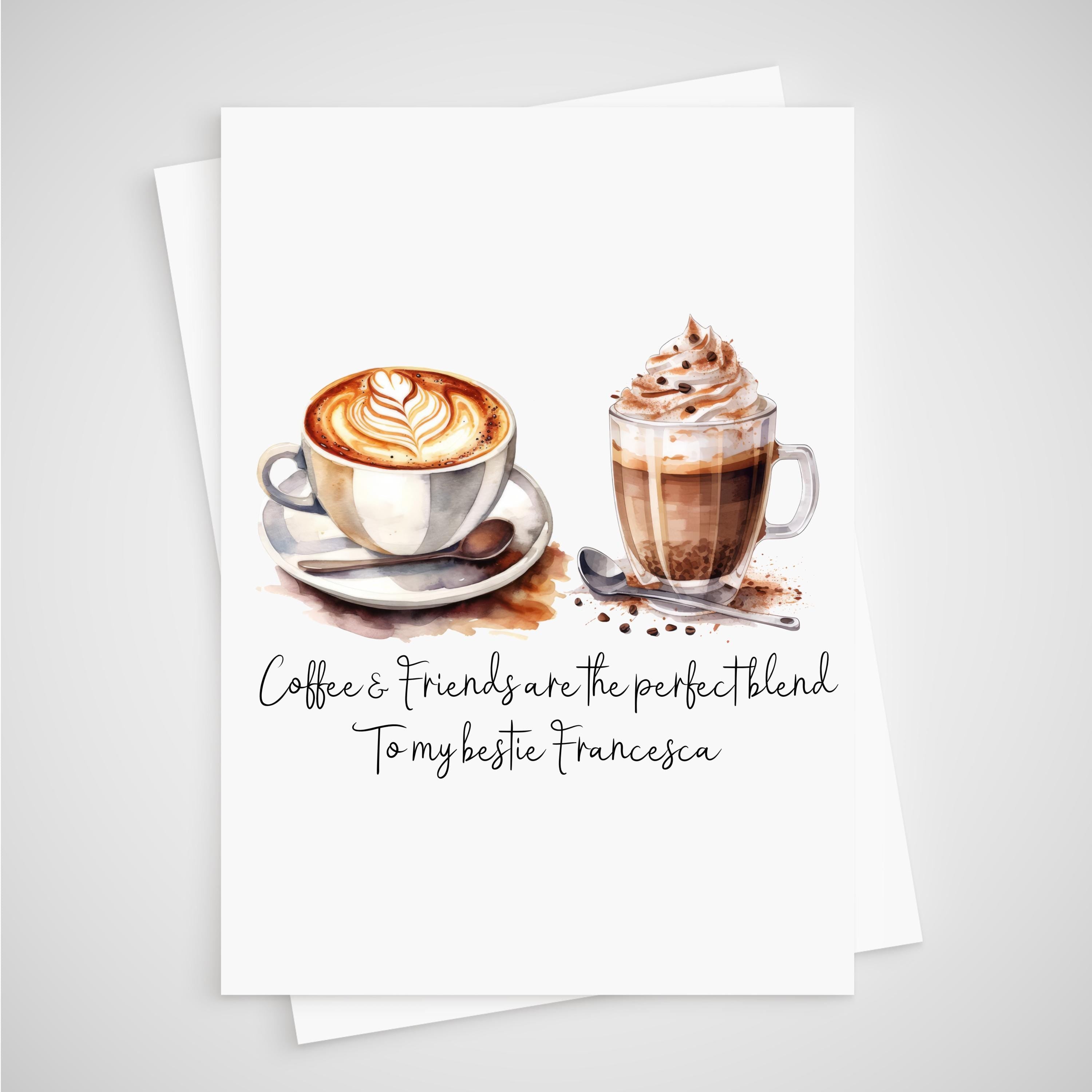 Personalized Coffee Bestie Card