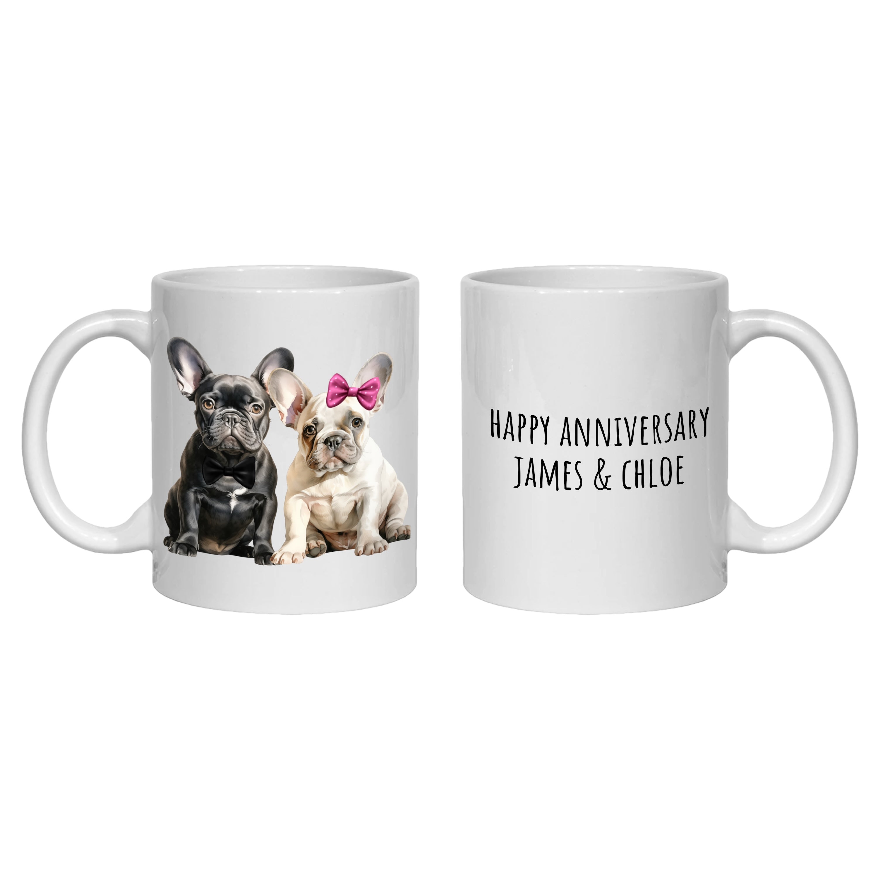 French Bulldog Frenchie Personalised Anniversary Mug Dogs Gift