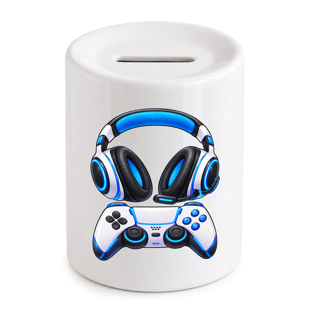 Personalised Gaming Money Box Savings piggy bank gift for gamer