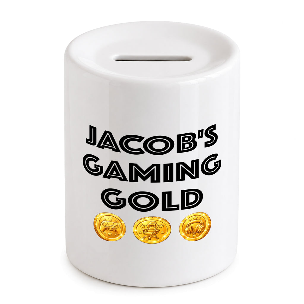Personalised Gaming Money Box Savings piggy bank gift for gamer