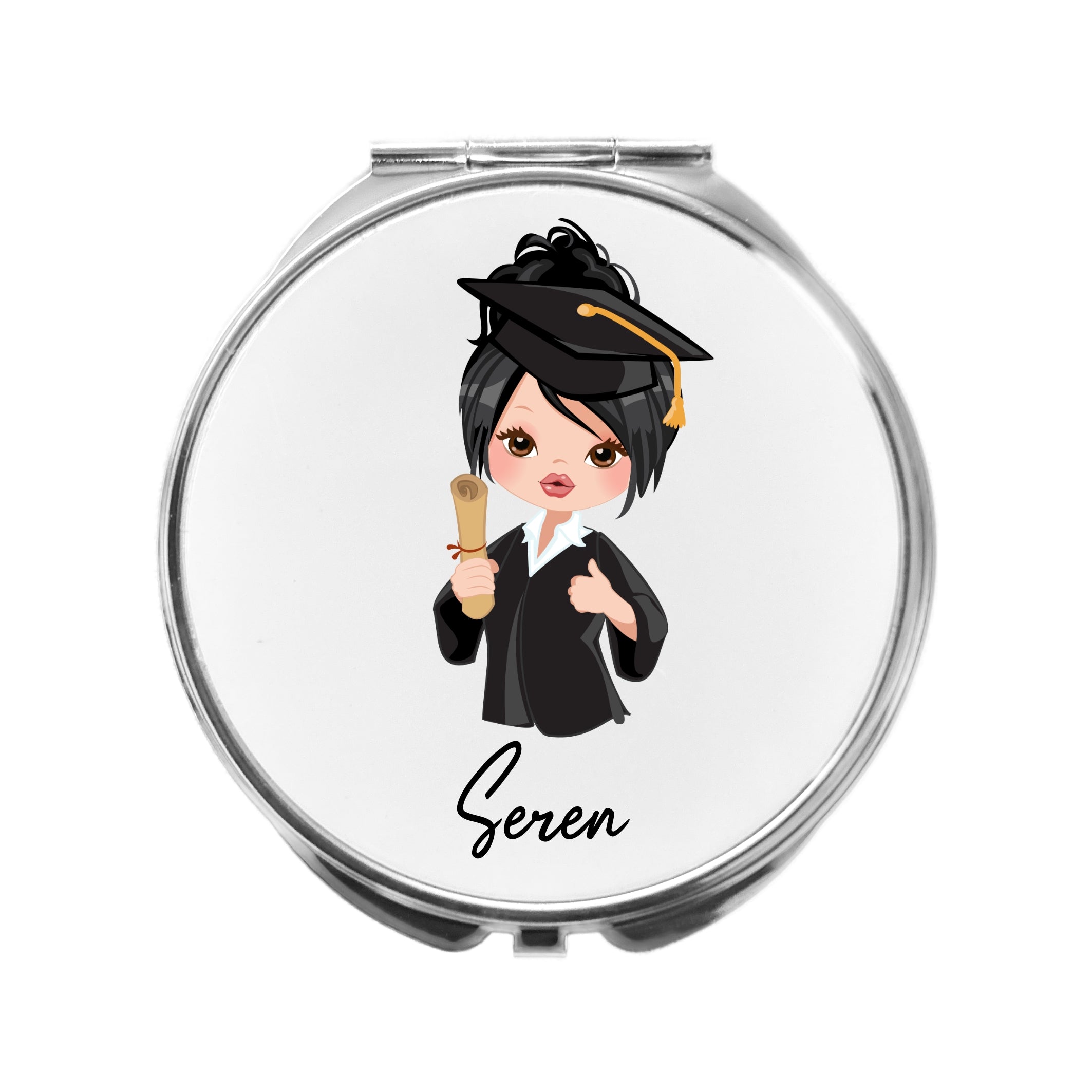 Personalised Graduate Compact Mirror Graduation Gift Woman