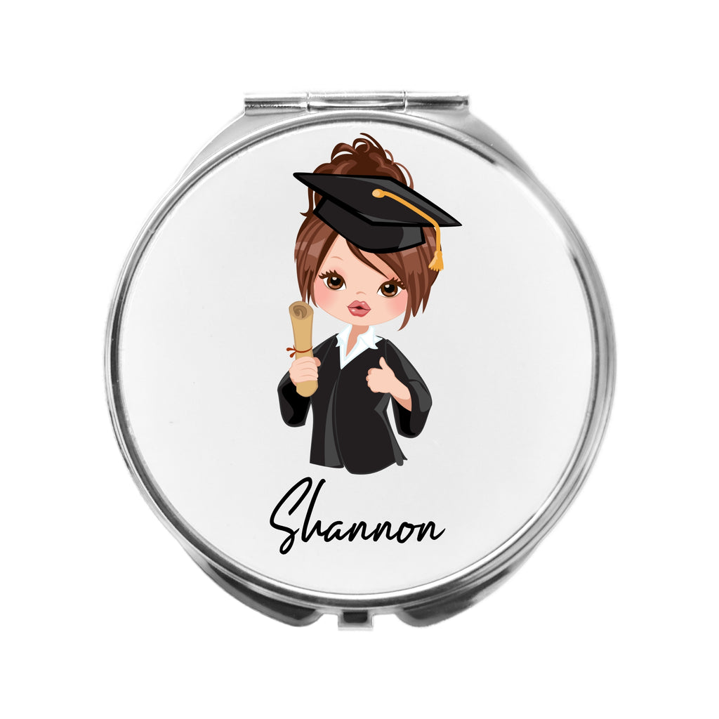Personalised Graduate Compact Mirror Graduation Gift Woman