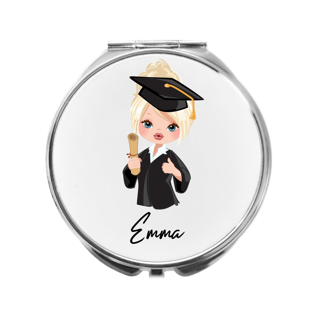 Personalised Graduate Compact Mirror Graduation Gift Woman