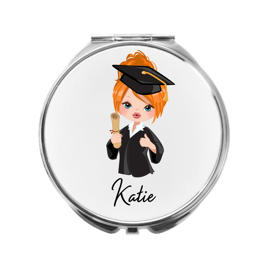 Personalised Graduate Compact Mirror Graduation Gift Woman
