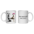 Greyhound Whippet Anniversary Personalised Mug Dogs Gift