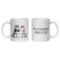 Husky Engagement Personalised Mug Dogs Gift