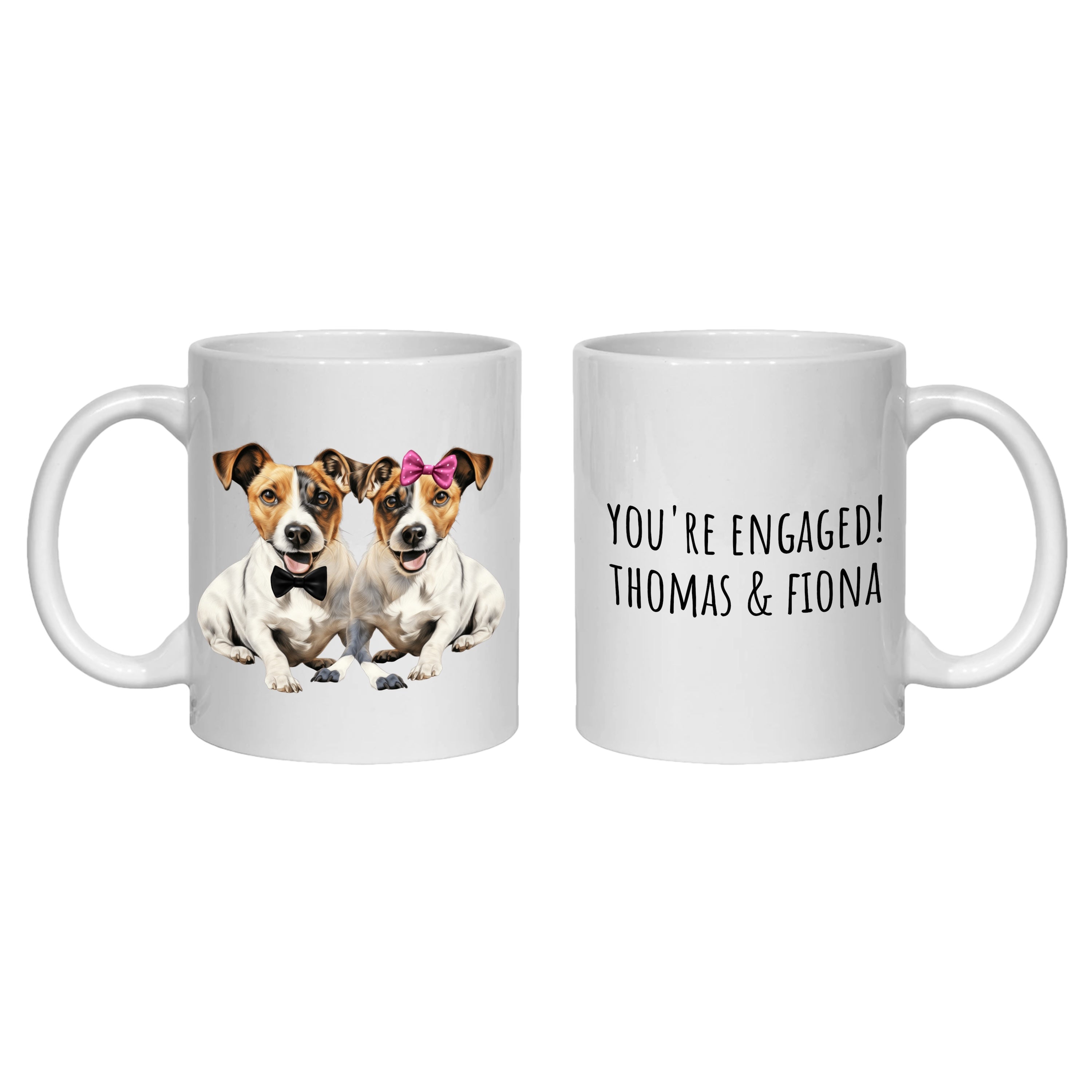 Jack Russell Engagement Personalised Mug Dogs Gift