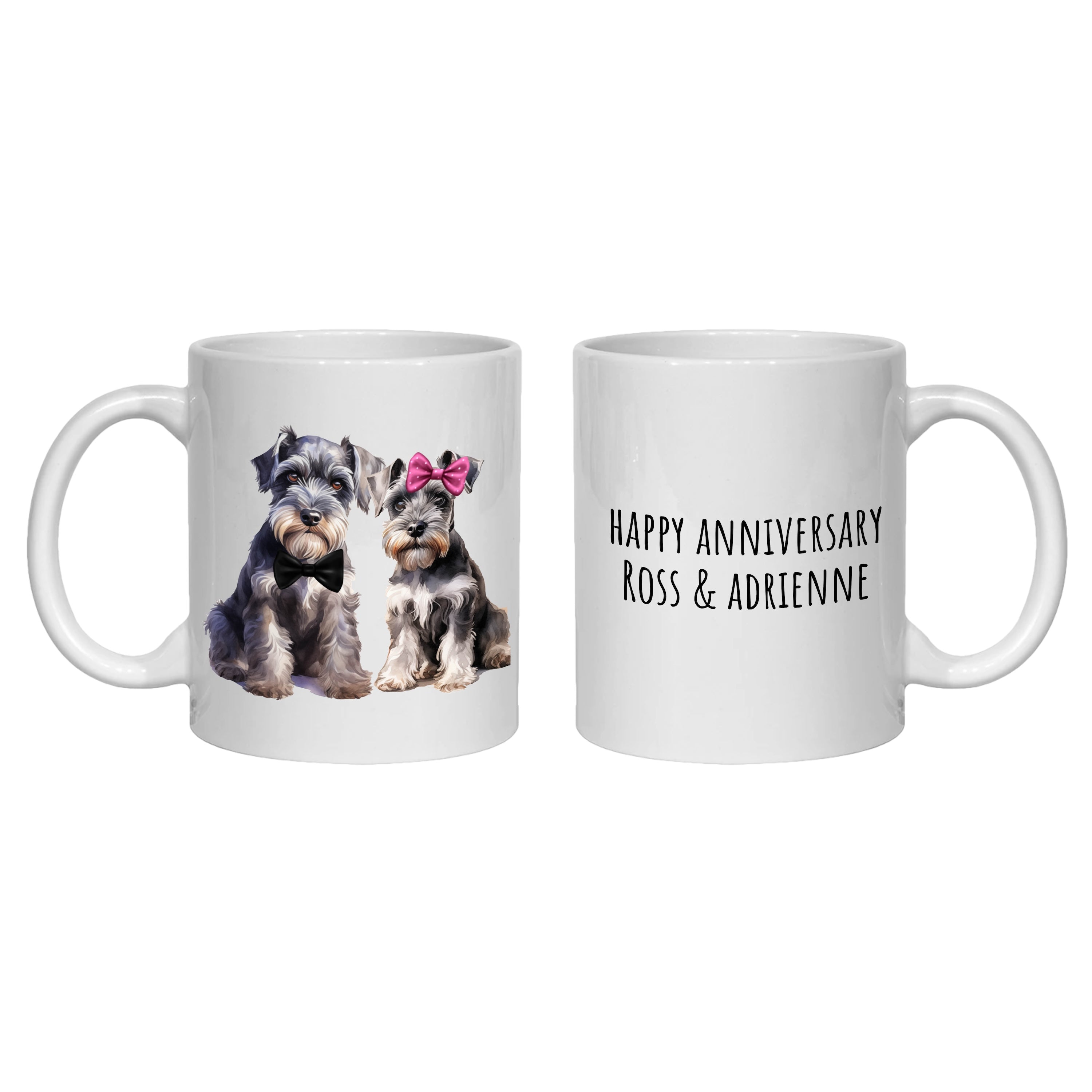 Miniature Schnauzer Anniversary Personalised Mug Dogs Gift