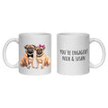 Pug Engagement Personalised Mug Dogs Gift