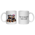 Rottweiler Engagement Personalised Mug Dogs Gift