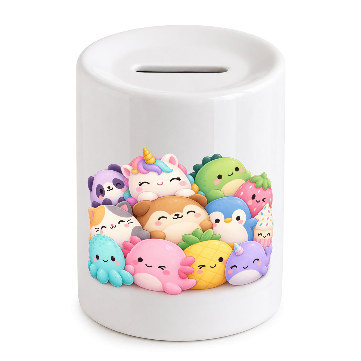 Personalised Squishy Money Box Savings piggy bank gift for child