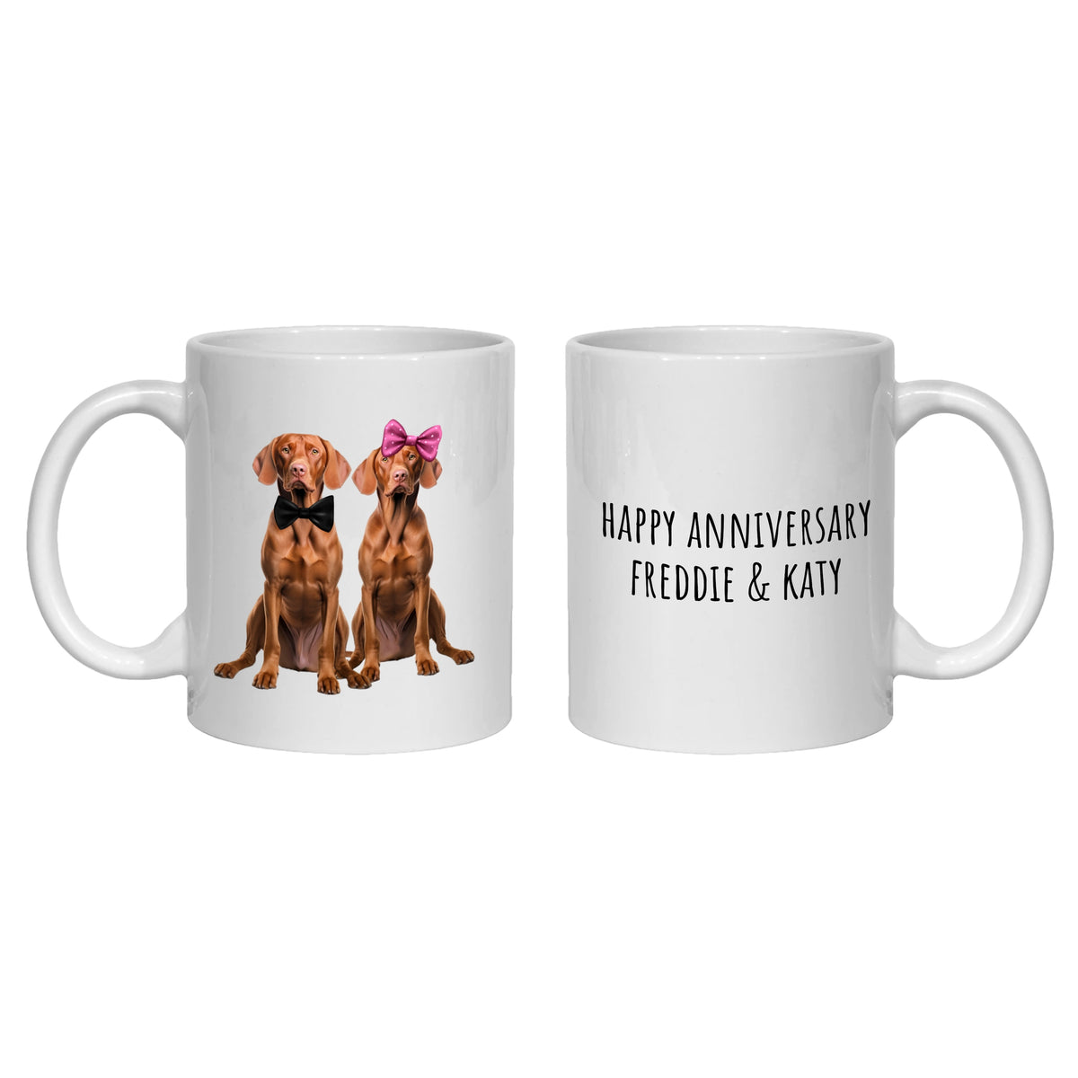 Vizsla Anniversary Personalised Mug Dogs Gift