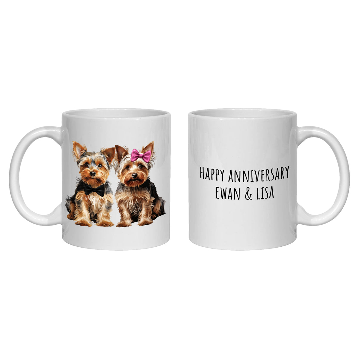 Yorkshire Terrier Anniversary Personalised Mug Dogs Gift